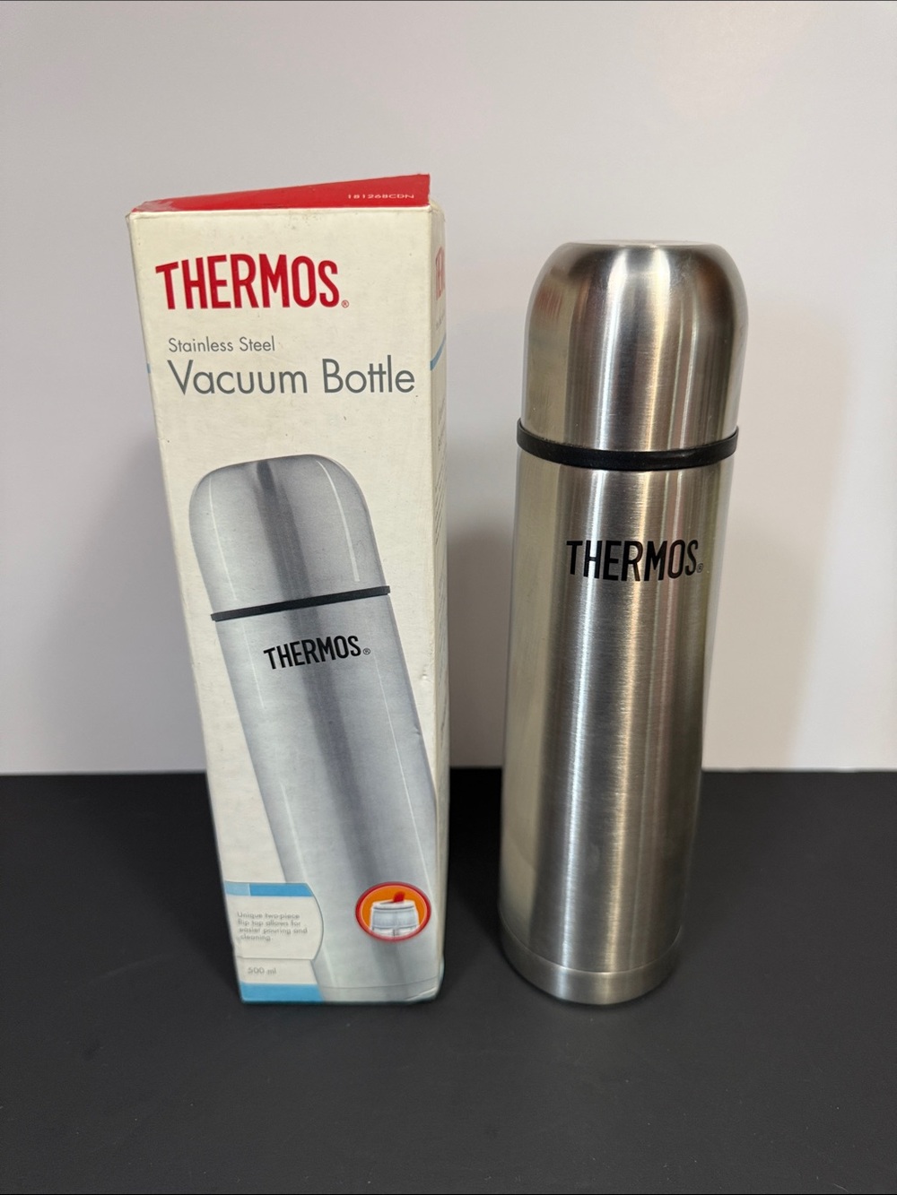 NEW OLD STOCK Stainless Steel Thermos Vacuum Flask Insulated With Lid and Cup